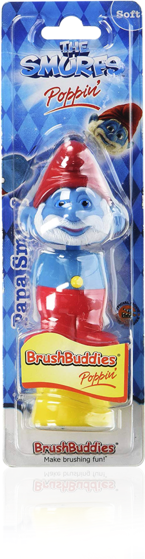 Brush Buddies Poppin' Toothbrush, Papa Smurf (928x1200), Png Download