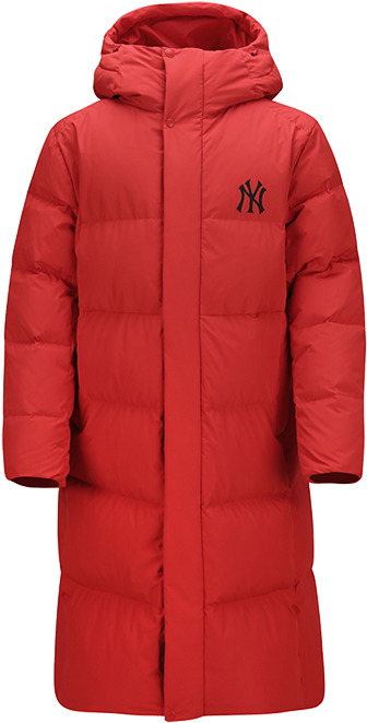 Exo Mlb Padding New York Yankees Logo Mega Long Padded - 빨간 롱 패딩 (700x700), Png Download