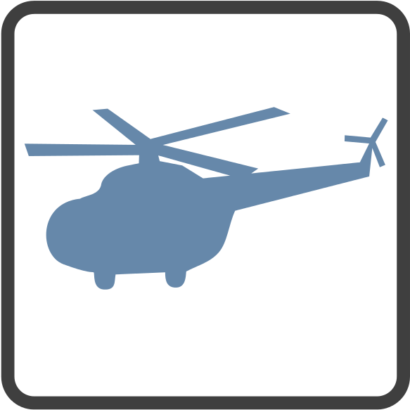 240 × 240 Pixels - Blue Helicopter (600x600), Png Download