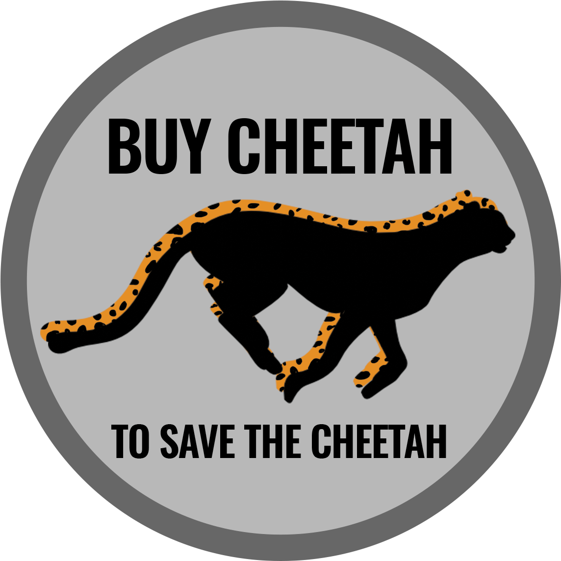 Your Donation - Cheetah Silhouette Transparent (1158x1158), Png Download