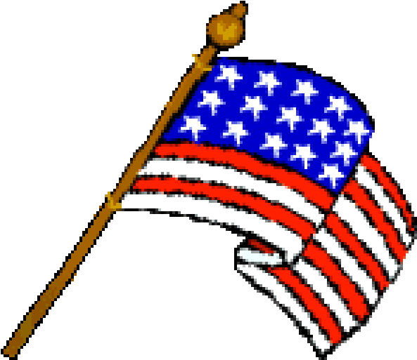 Patriotic Clip Art And Flag Of Large Small American - Small American Flag Clip Art (640x552), Png Download