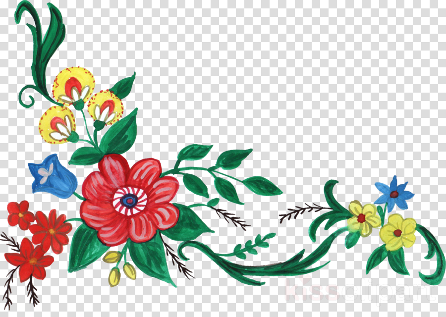 Download Flower Corner Design Png Clipart Floral Design - Portable Network Graphics (900x640), Png Download