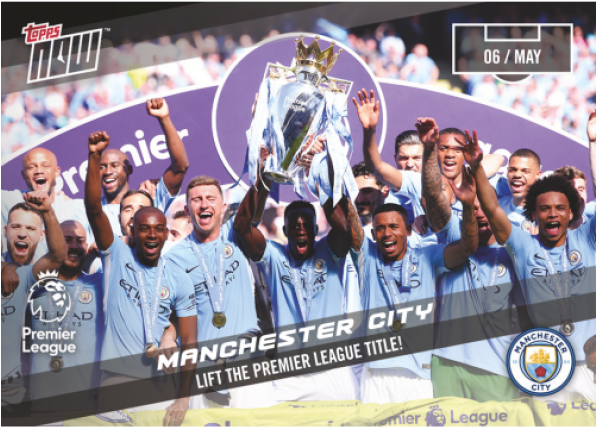 Manchester City Pl Topps Now® Card - Manchester City (595x595), Png Download
