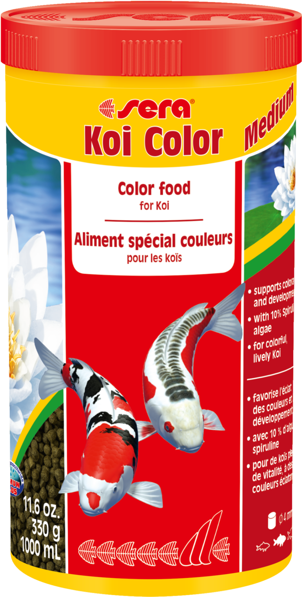 07021 Int Sera Koi Color Medium 1000 Ml Top - Sera Koi Colour, Medium, 1000 Ml (647x1280), Png Download