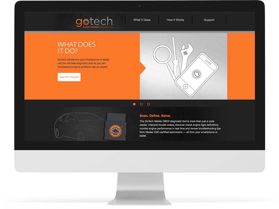 Custom Web Design Sample For Gotech - Web Design (970x728), Png Download