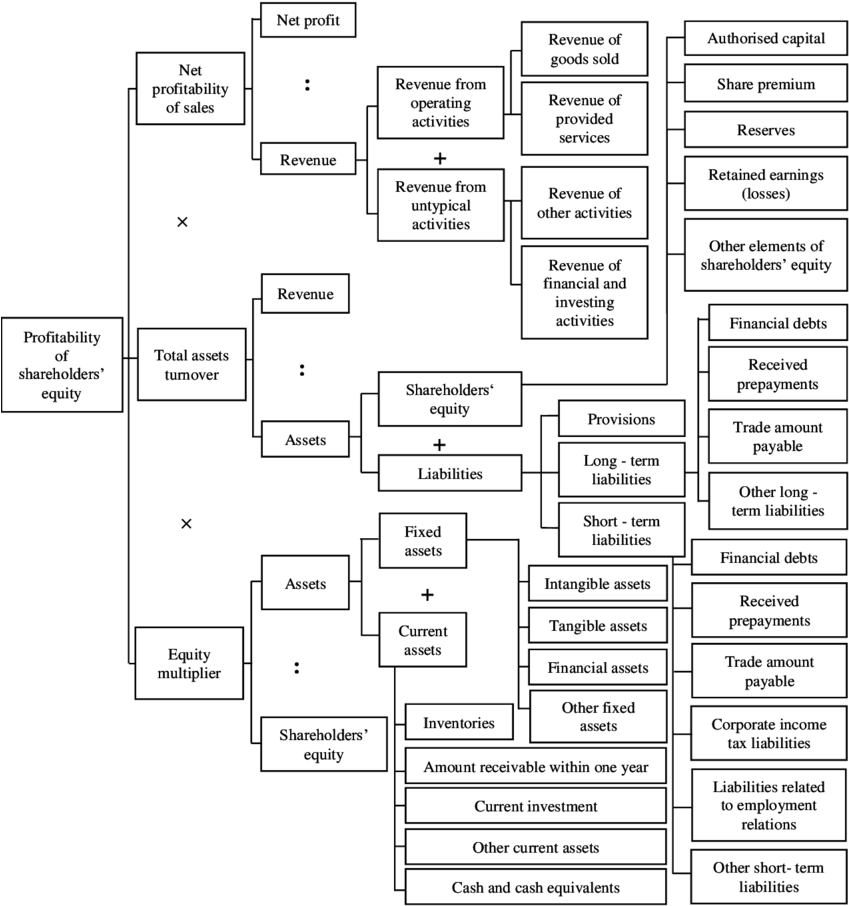 Du Pont Pyramid Analysis Of Profitability Of Shareholders' - Poster (850x950), Png Download