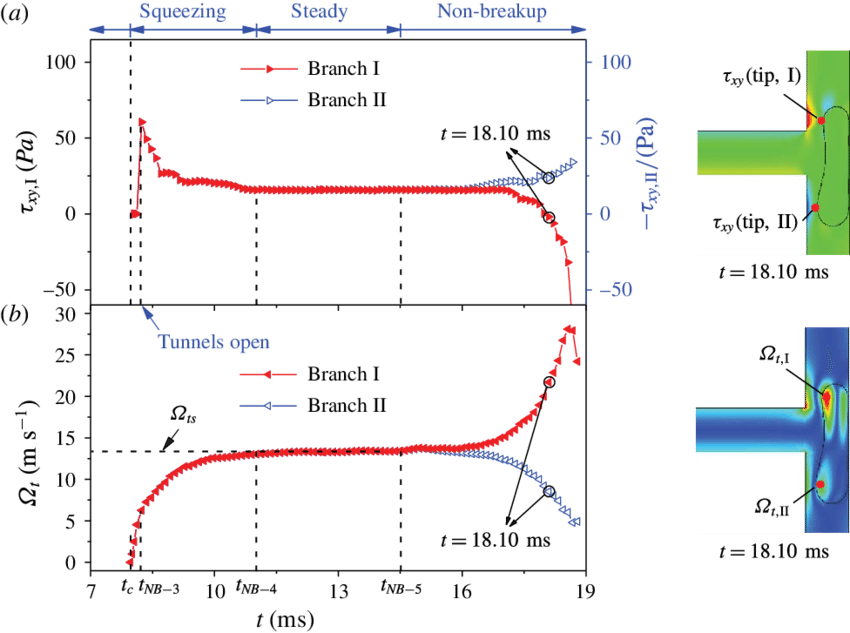 Evolution Of The Shear Stress And Vorticity For The - Diagram (850x633), Png Download