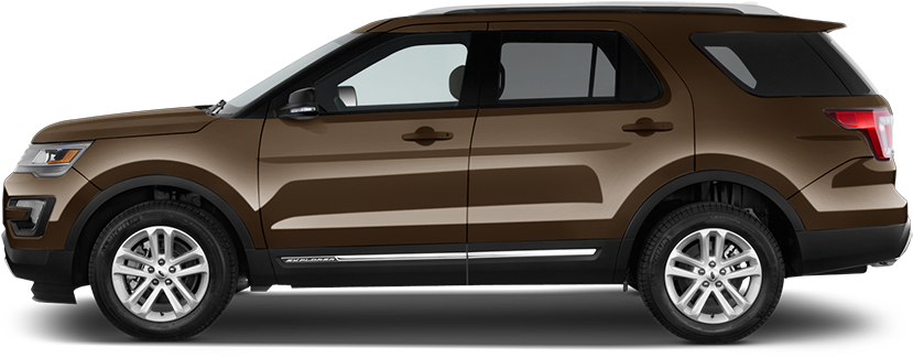 2016 Ford Explorer Exterior Side View - 2018 Ford Explorer Dimensions (1000x1000), Png Download