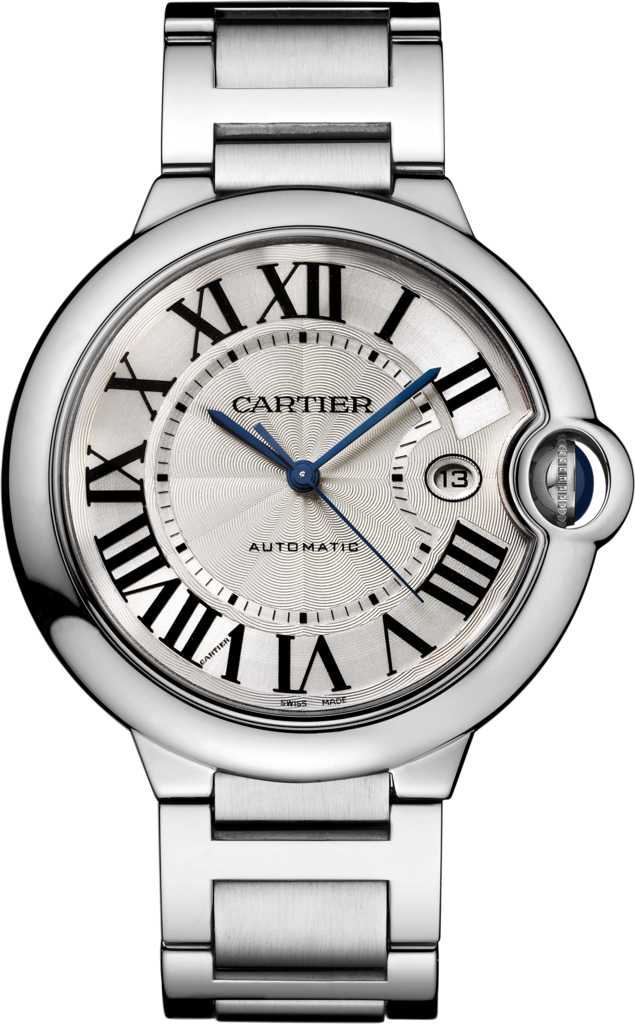 Ballon Bleu De Cartier Watch42 Mm, Steel - Cartier Ballon Bleu (635x1024), Png Download