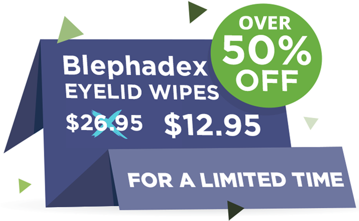 Full Time Relief For Half The Price - Blephadex Eyelid Wipes (700x452), Png Download