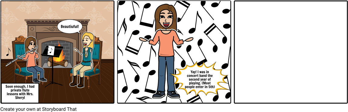 Flute Hero's Journey Part - Cartoon (1164x385), Png Download