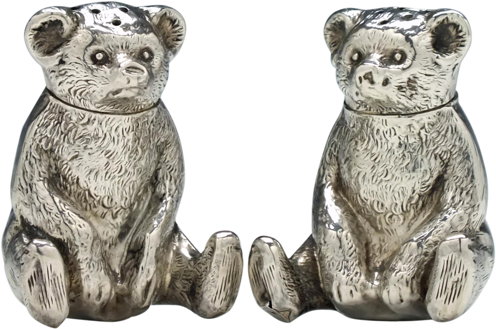 Silver Teddy Bear Salt And Pepper Cruets Birmingham - Birmingham (1616x1616), Png Download