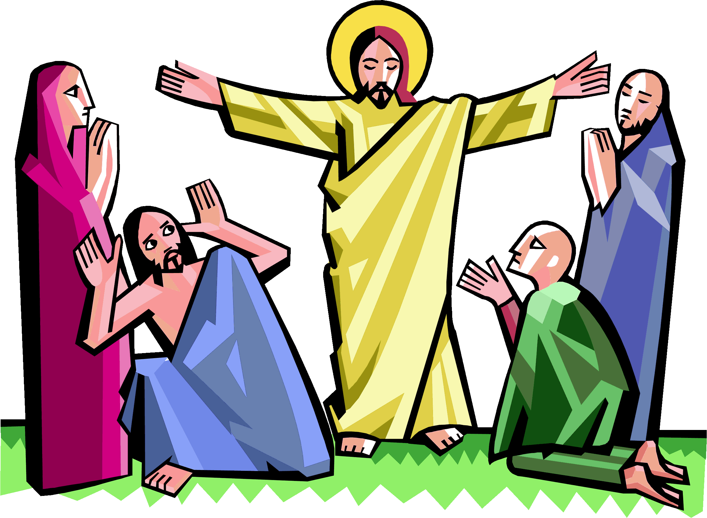 Faith In Jesus Clipart - Easter Jesus Resurrection Clipart (2400x1759), Png Download