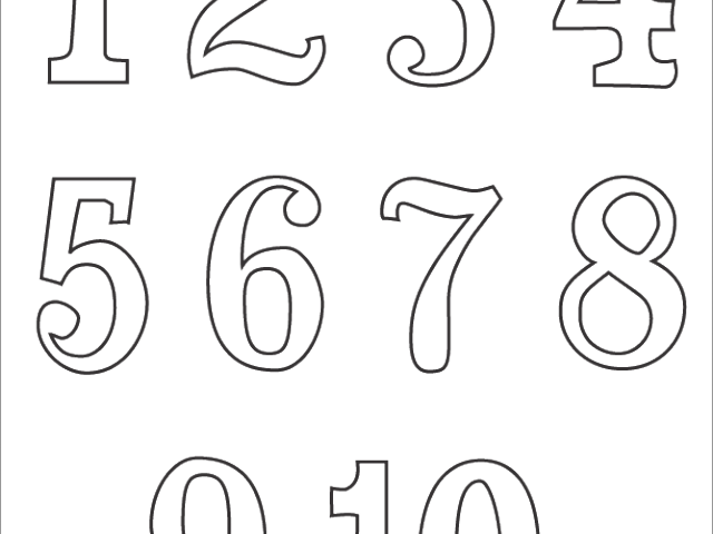 1 To 10 Numbers Png Transparent Images - Coloring Book (640x480), Png Download