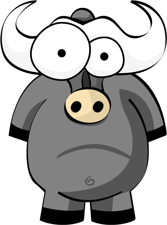 Funny Buffalo Cartoon - Buffalo Cartoon Png (580x780), Png Download