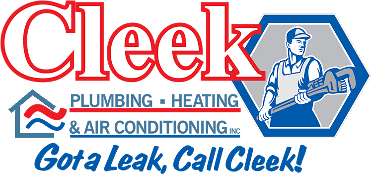 Cleek Plumbing, Heating & Air Conditioning Inc - Plumber Holding Plumbing Wrench Retro Card (800x406), Png Download