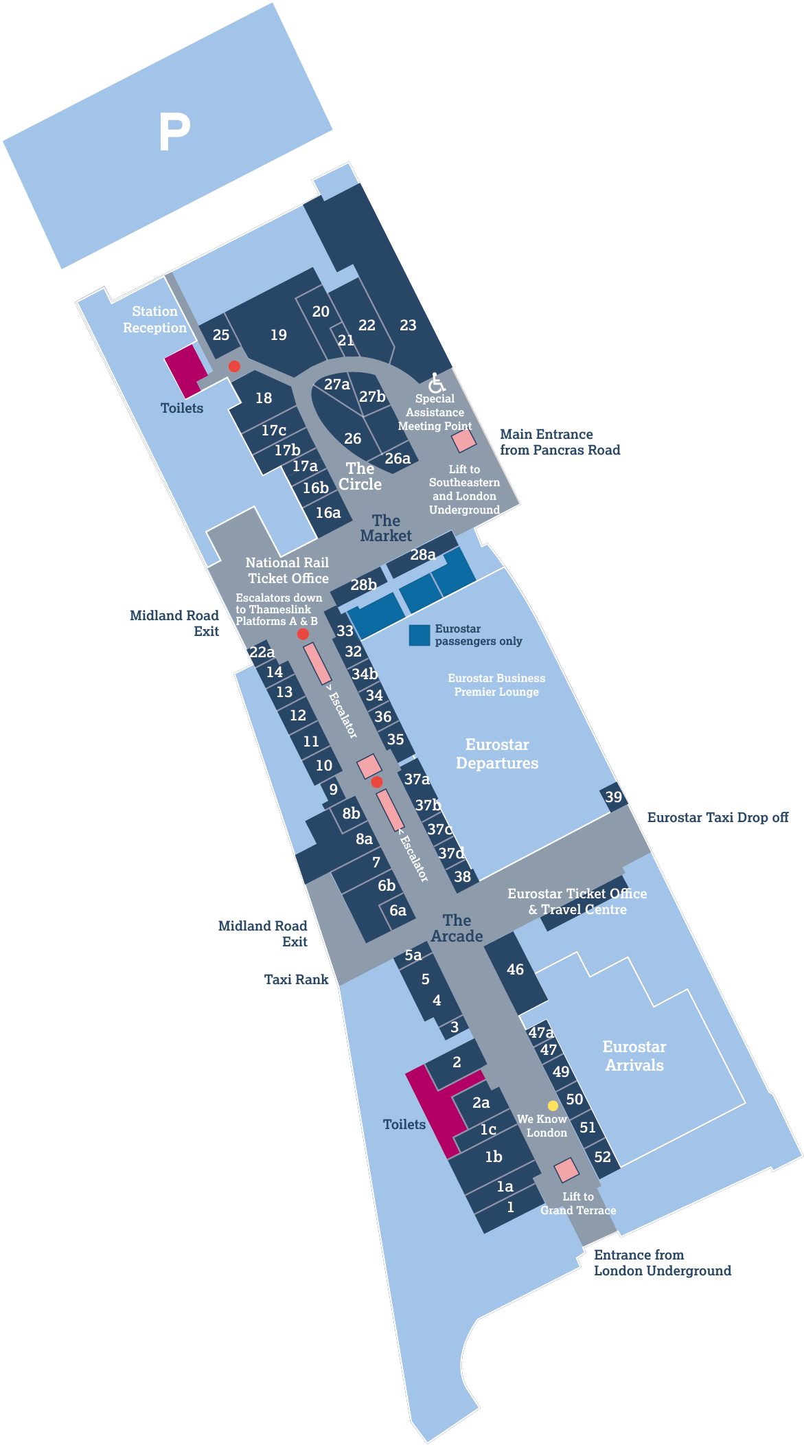 Rail Enquiries - Map Of St Pancras International (1171x2104), Png Download