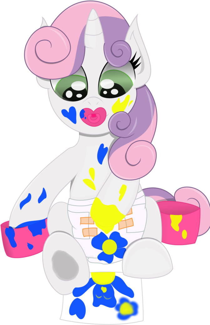 The Crusader Network, Baby Belle, Diaper, Foal, Hoof - Sweetie Belle Diaper (670x1191), Png Download