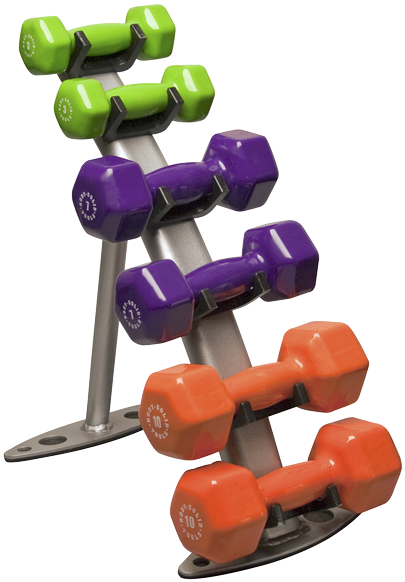 Gallery - Body-solid Vinyl Dumbell Rack (600x600), Png Download
