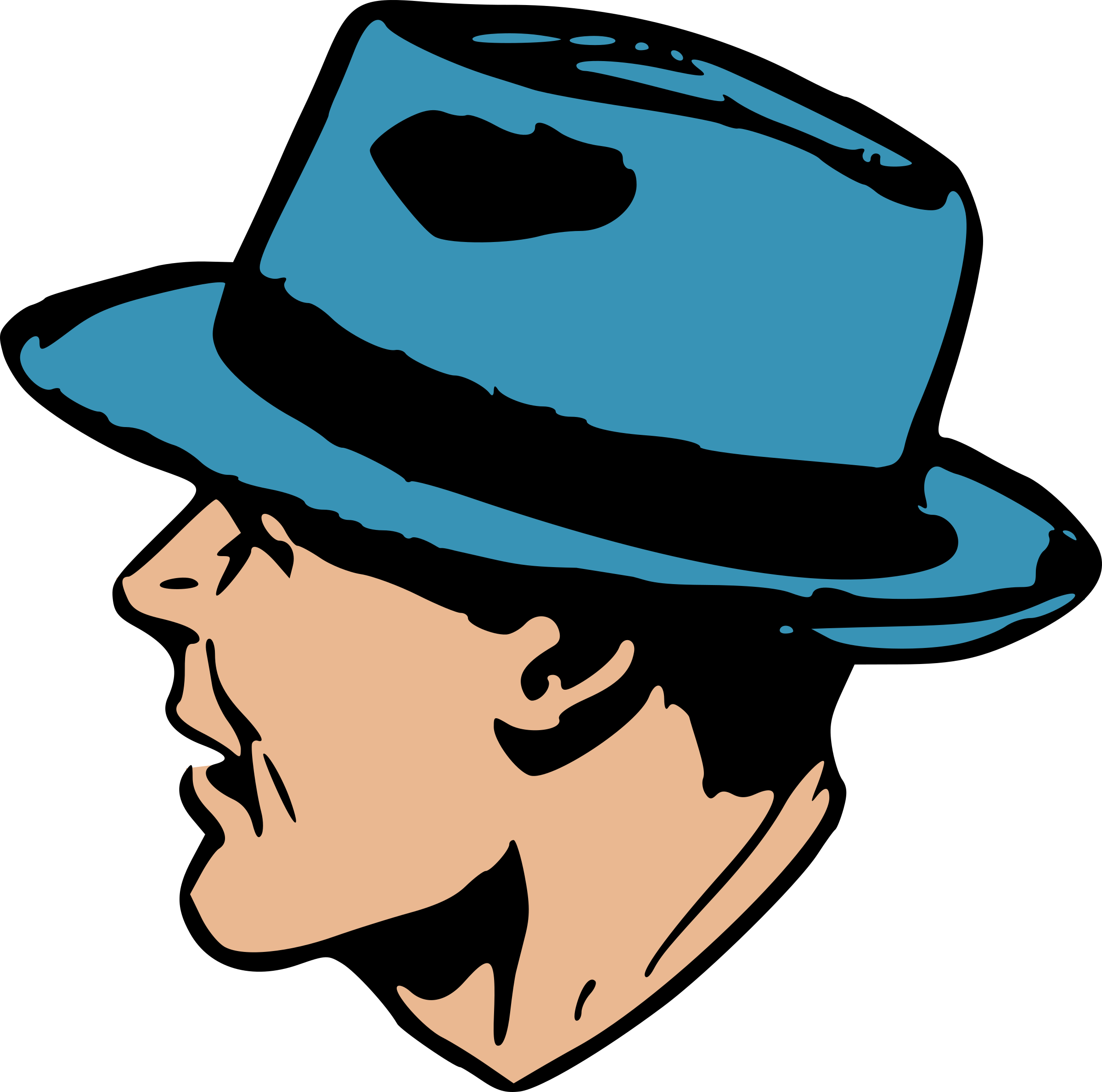 This Free Icons Png Design Of Man In Blue Hat (2400x2378), Png Download