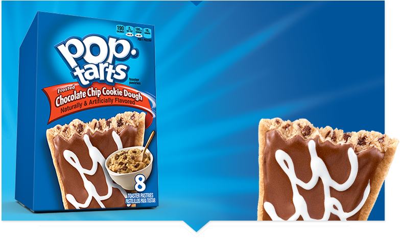 Chocolate Chip Cookie Dough - Pop Tarts Choc Chip Cookie Dough (900x470), Png Download