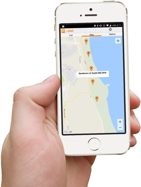 Hand Holding Smartphone Showing Access Points App Map - Iphone (500x659), Png Download