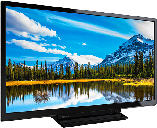 24" Toshiba Hd Ready Dvd Tv Perspective - Toshiba 32l3863db (640x640), Png Download