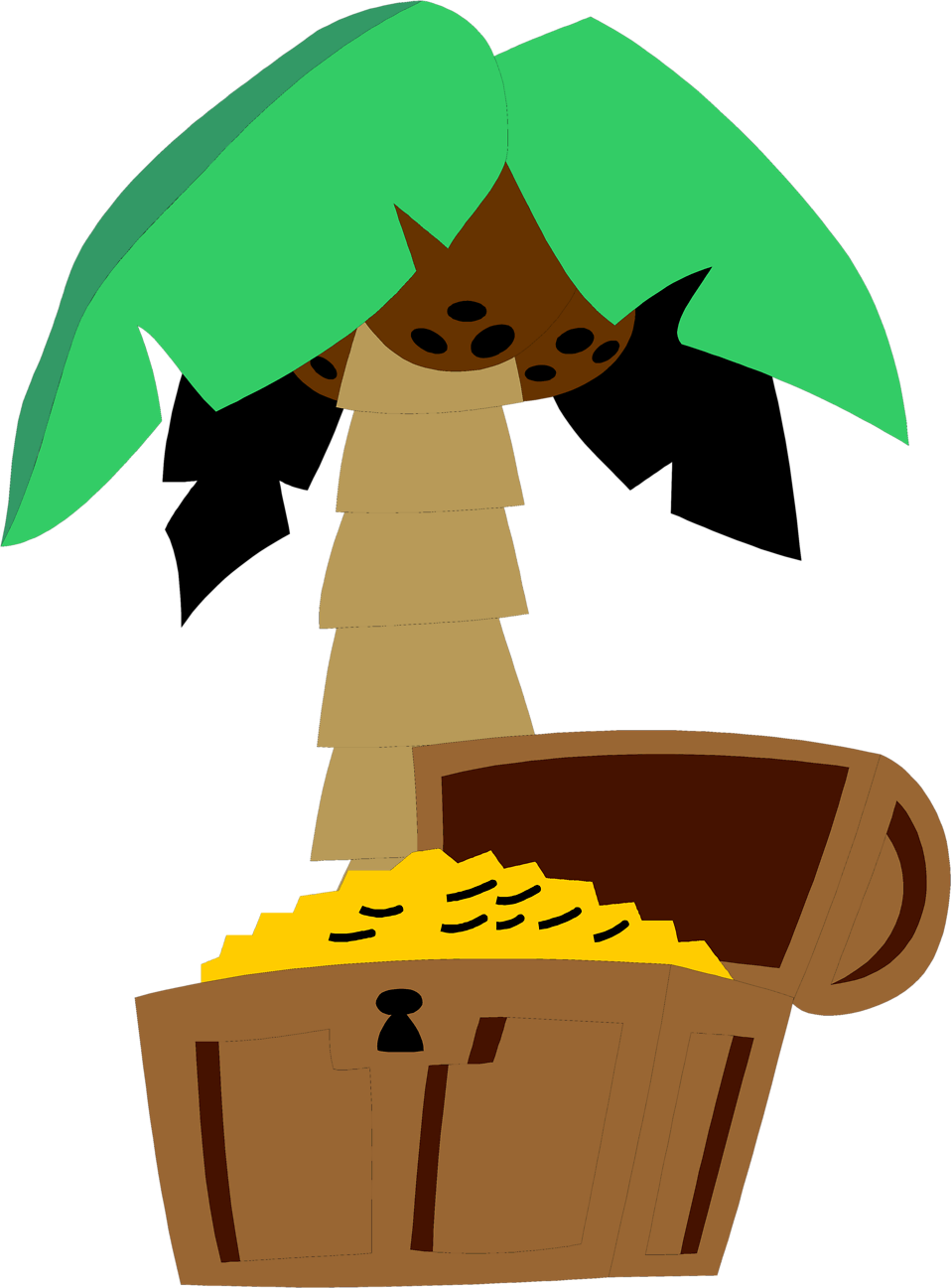 Answers To Questions About Roth Iras For Coral Gables, - Treasure Chest And Palm Tree (958x1297), Png Download