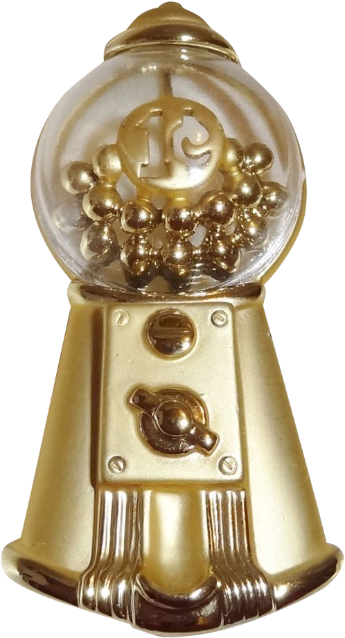 Vintage Gumball Machine Brooch Signed Ajc - Brooch (920x920), Png Download