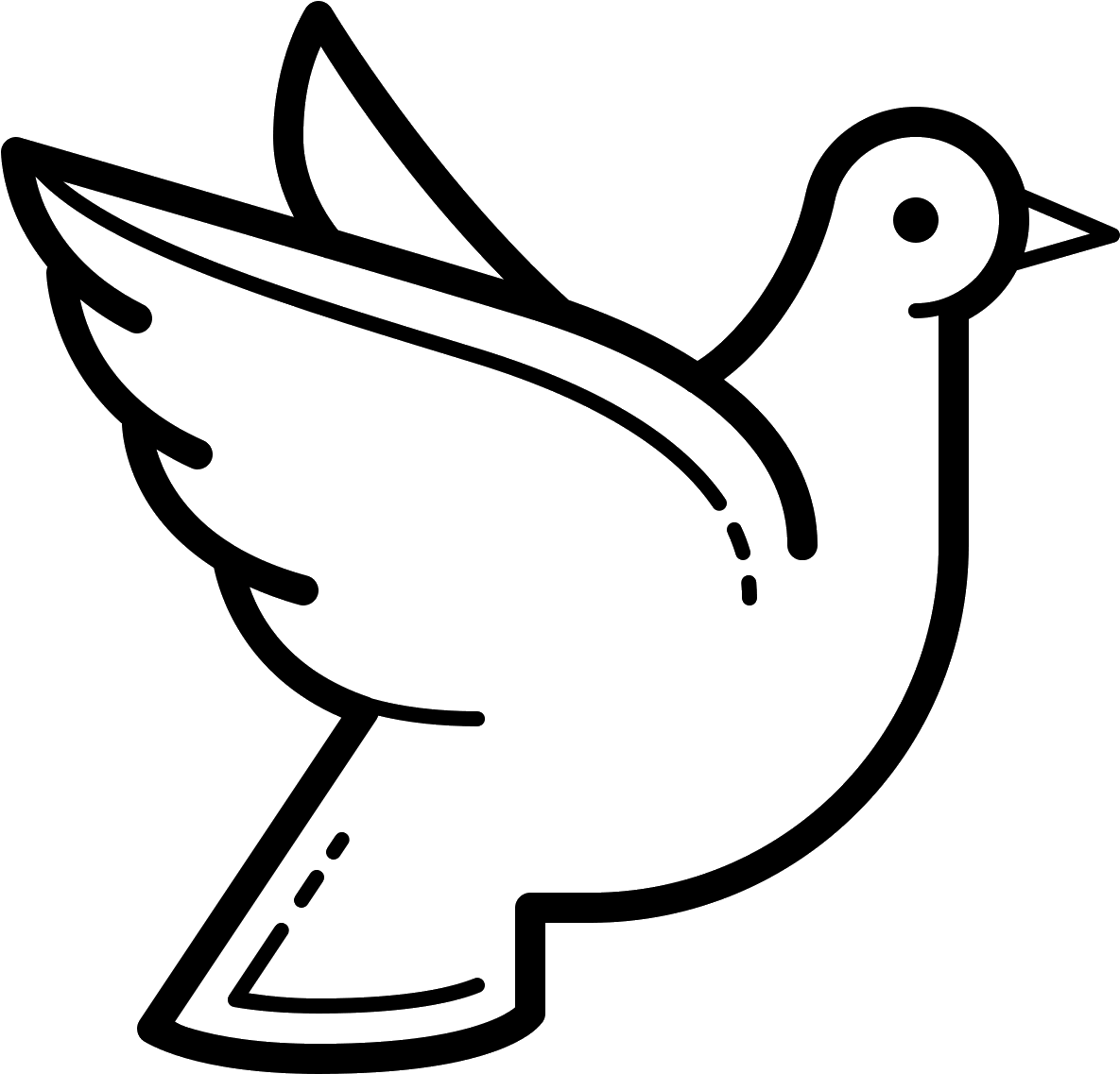 Dove Icon - Icon (1600x1600), Png Download