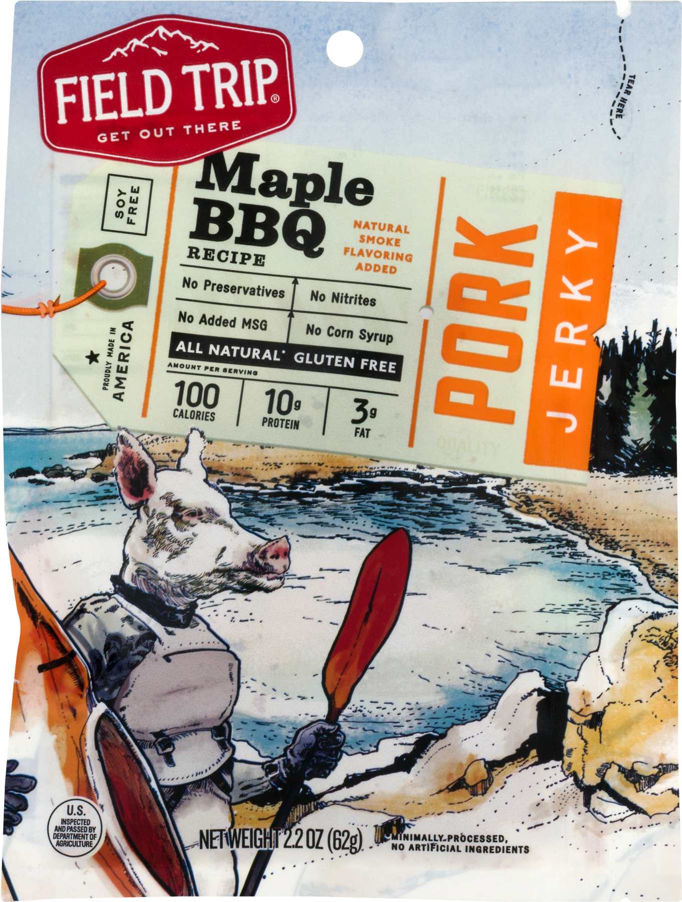Field Trip Pork Jerky, Maple Bbq Recipe - 2.2 Oz (1800x1800), Png Download