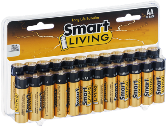 Smart Living Aaa Alkaline Batteries - 24 Ct (600x600), Png Download