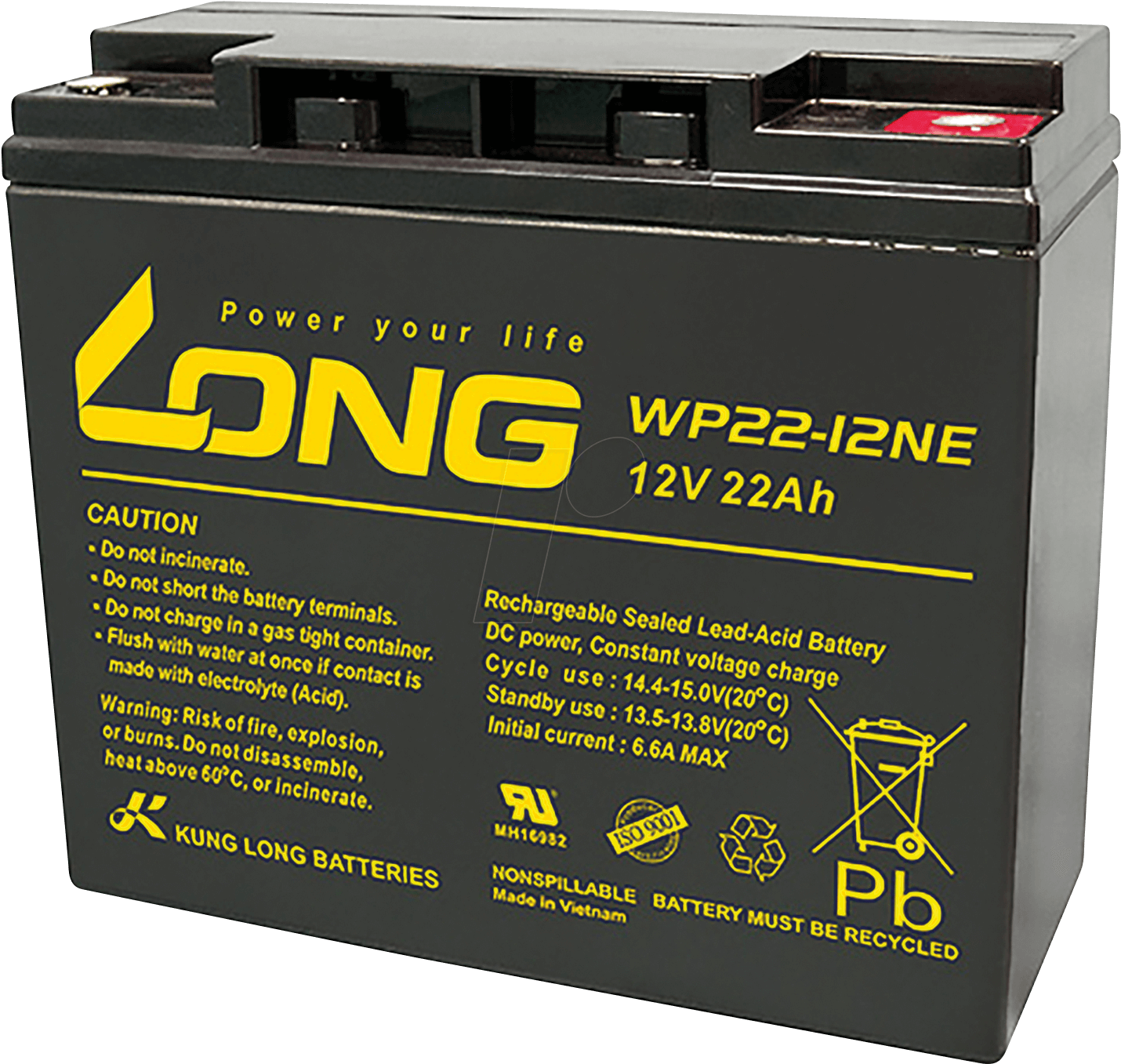 Maintenance Free Sealed Lead Acid Battery, 22 Ah, 12v, - Sealed Lead Acid Battery (1500x1452), Png Download