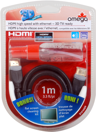 Image For 1 M Hdmi Cable And Cleaning Set For Tv - Cable (519x804), Png Download