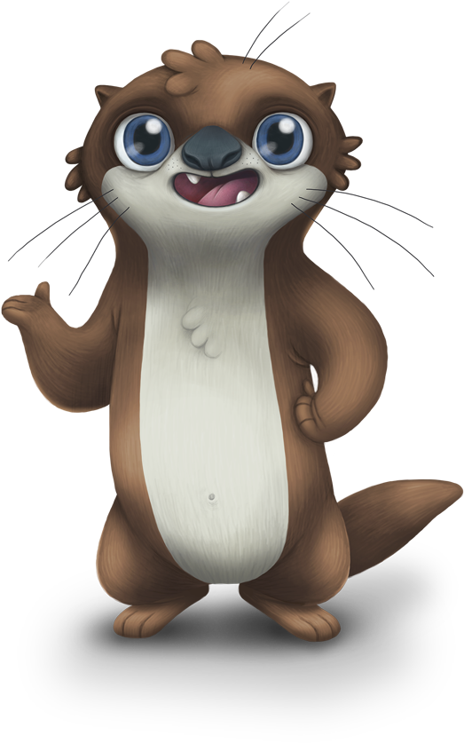 Otis The Otter - Otter (534x850), Png Download