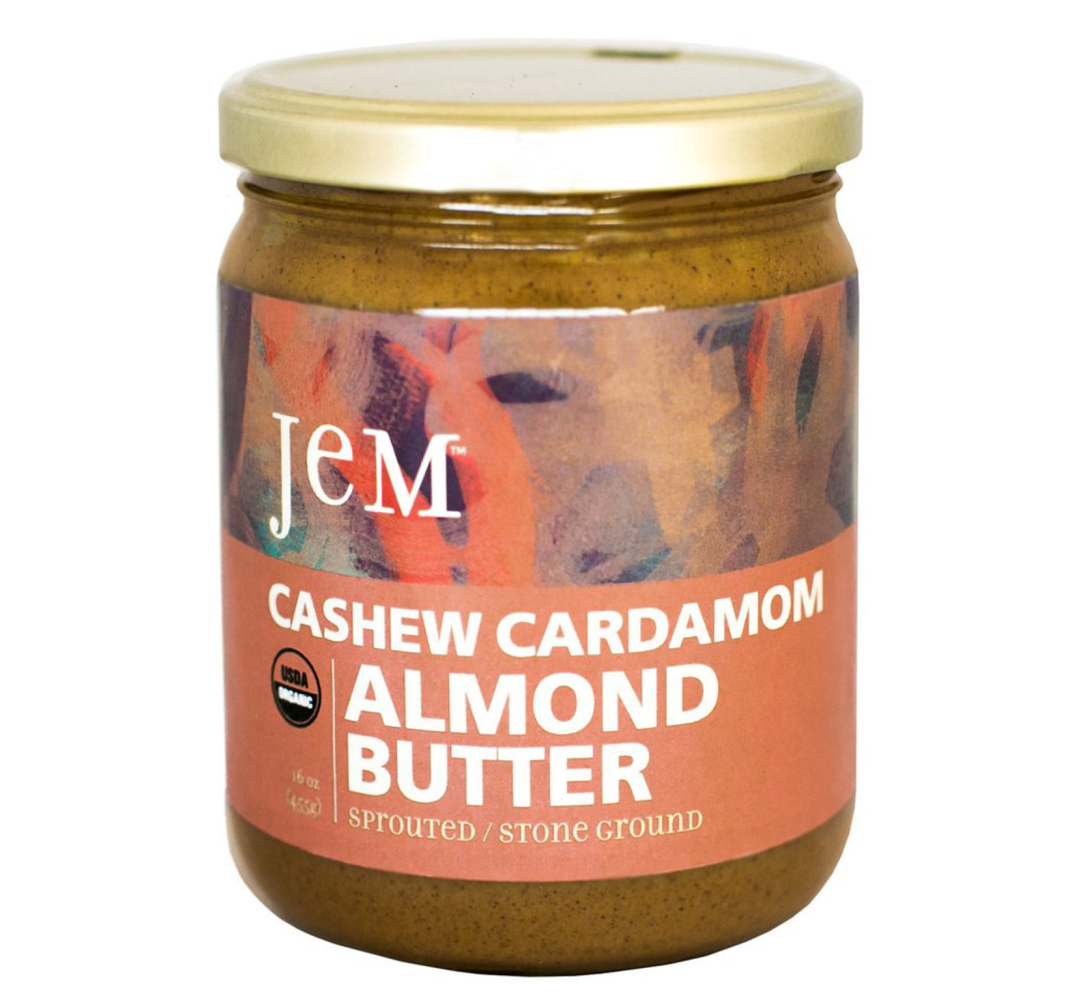 Almond Butter, Cashew Cardamom, Jem - Jem Raw Organic - Organic Sprouted Almond Butter Cinnamon (2048x1463), Png Download