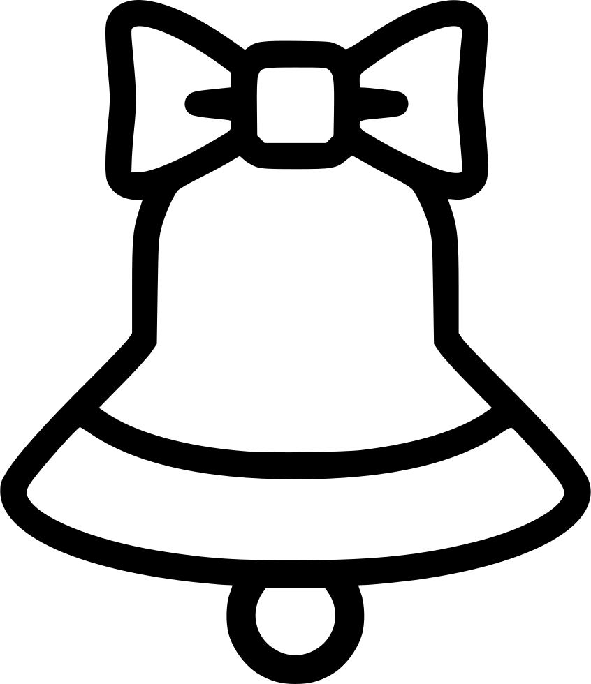 Jingle Bell Comments - Bell Black And White Png (846x980), Png Download