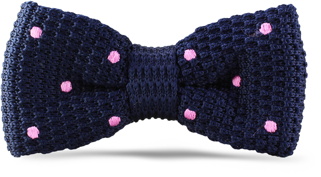 Pink Polka Dot Knit Bowtie - Polka Dot (1599x1599), Png Download