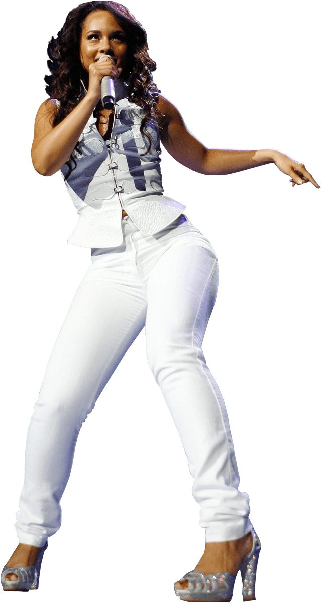 Alicia Keys Transparent Png Image Transparent Background - Alicia Keys On Stage (800x1200), Png Download