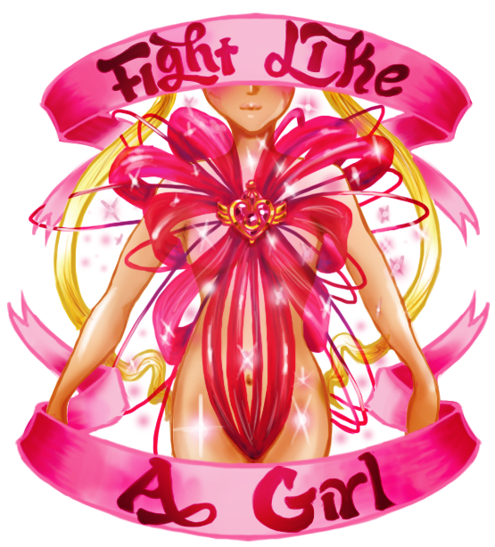 Sailor Moon Fight Like A Girl - Sailor Moon (577x623), Png Download