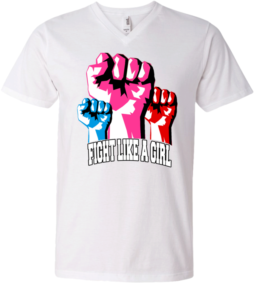 Fight Like A Girl Men's V Neck T Shirt - 21 Day Debt Revolution: A 21 Day Plan To Get Out Of (960x960), Png Download