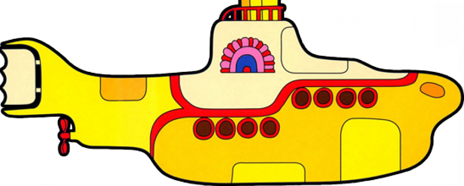 Yellow Submarine Beatles Png (940x378), Png Download