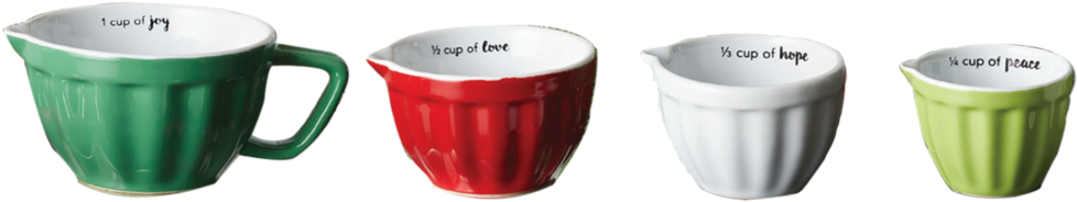 Christmas Measuring Cups 10 - Measuring Cup (1000x356), Png Download