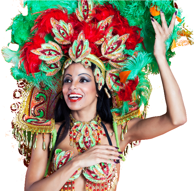 South American Carneval Dancer Png Image - Rio Carnival Brazil Carnival (1000x667), Png Download