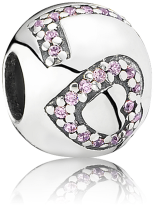 Pandora Love Cz Pink Surrounded By - Pandora Silver Cz Love Charm (1000x1000), Png Download