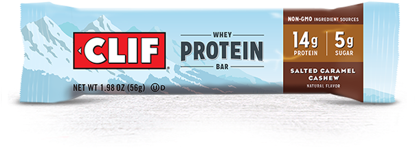 Salted Caramel Cashew Flavor Packaging - Clif Whey Protein Bar (625x510), Png Download