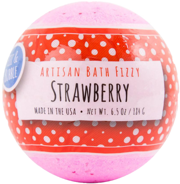 Strawberry Fizz & Bubble Bath Bomb - Polka Dot (690x706), Png Download