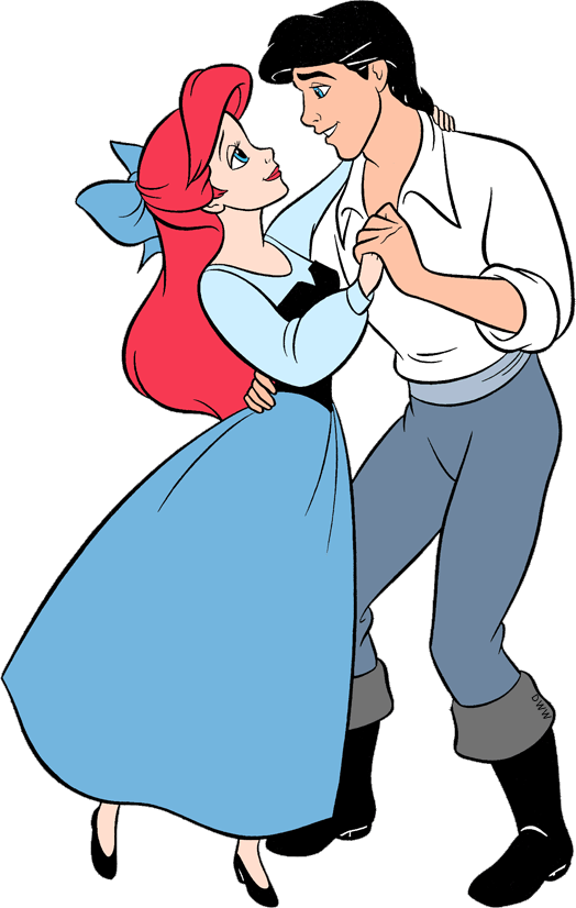 Picture Freeuse Stock And The Little Mermaid - Ariel And Eric Clipart (524x826), Png Download