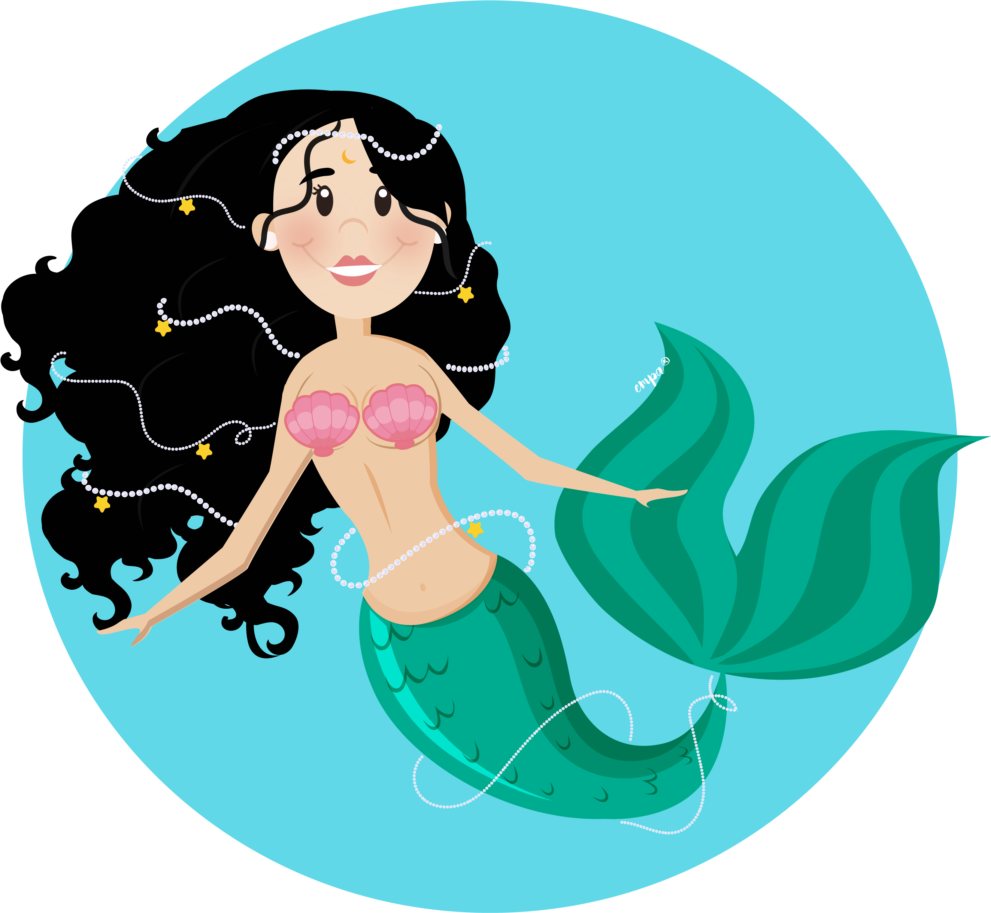 Little Mermaid - Illustration (3334x3443), Png Download