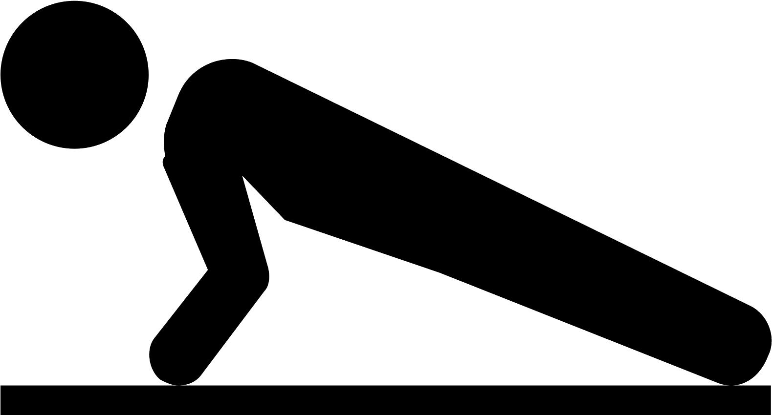 It's A Logo For A Person Doing A Pushup As An Exercise - Push Ups Icon (1600x1600), Png Download